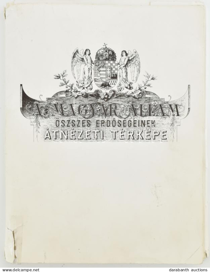 Cca 1996 A Magyar Állam összes Erdőségeinek átnézeti Térképe, 12 Szelvényből álló, Nagy Méretű Reprint Térkép, Sérült Ki - Sonstige & Ohne Zuordnung