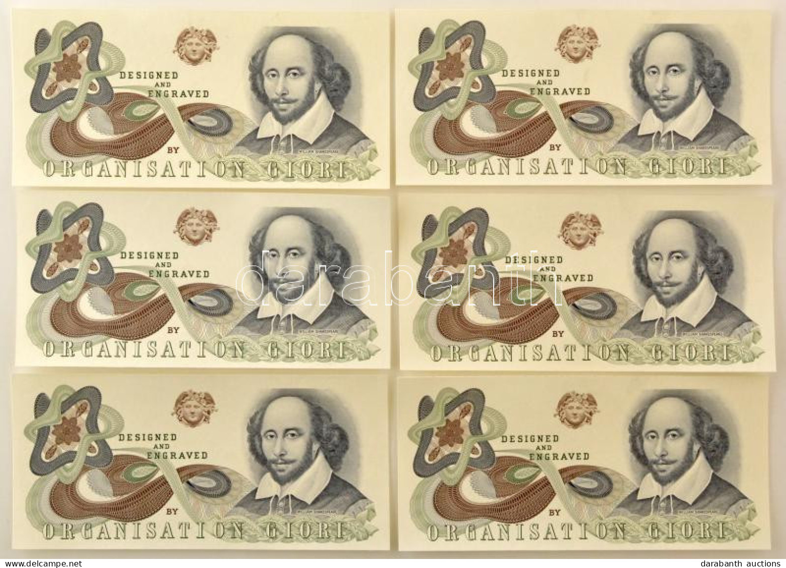 Svájc ~2000. Egyoldalas Bankjegy Tervezet Névérték Nélkül, "Shakespeare" Előlapi Tervezettel, A De La Rue Bankjegynyomda - Non Classés