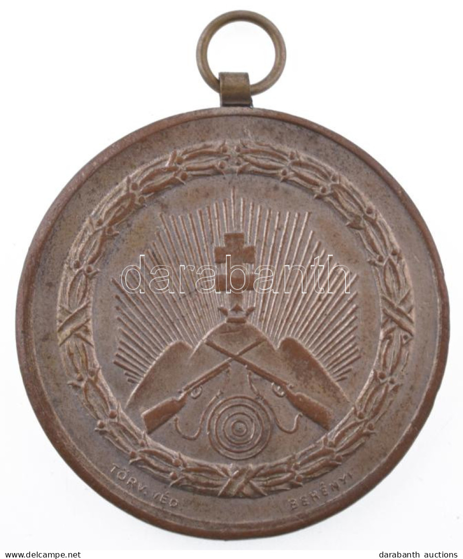 1936. Ezüstözött Bronz Díjérem, Hátoldalán "100m Síkfutás I. 1936" Gravírozással, Füllel. Szign.: Berényi (38mm) T:XF Ko - Sin Clasificación