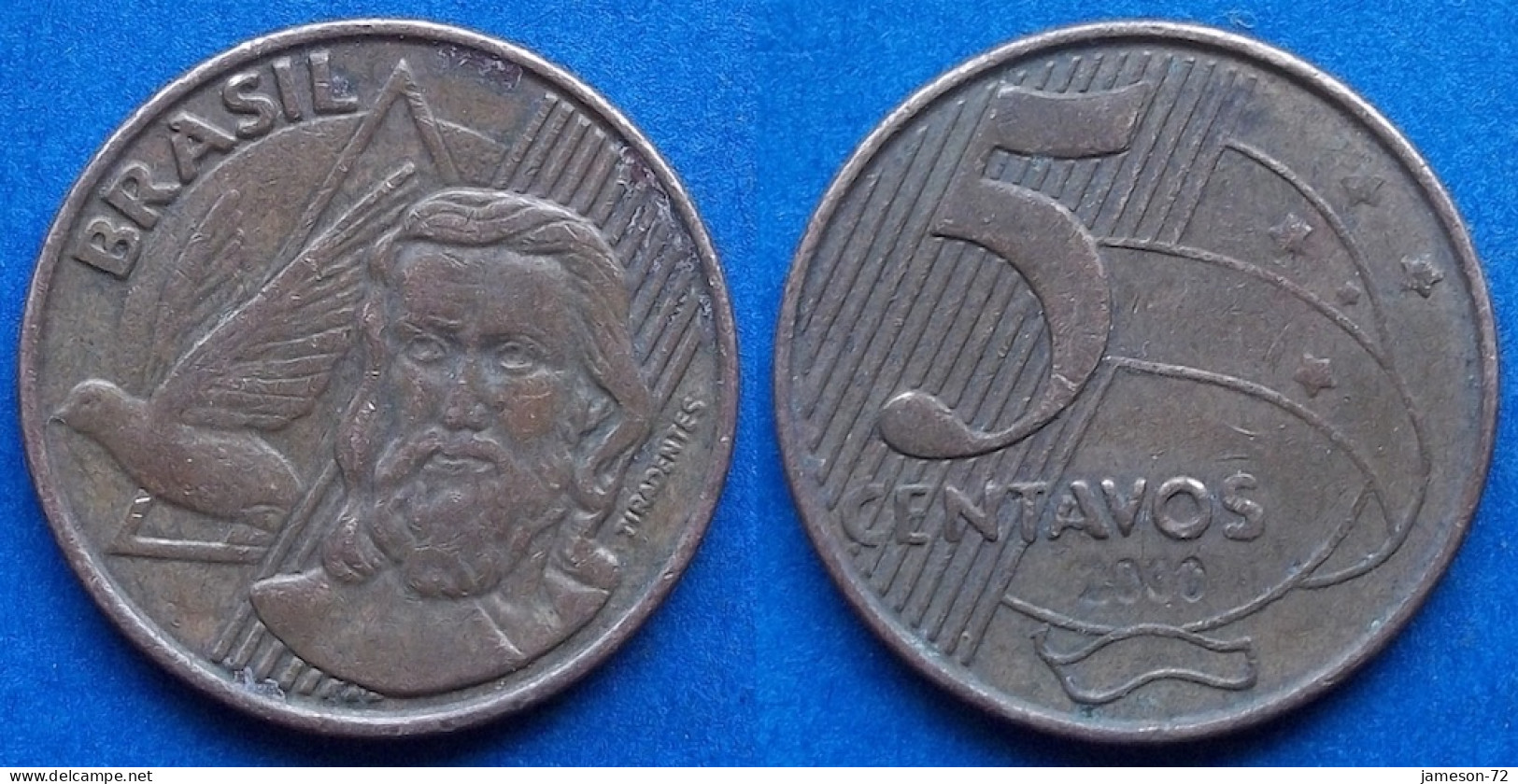 BRAZIL - 5 Centavos 2000 "Tiradentes" KM# 648 Monetary Reform (1994) - Edelweiss Coins - Brésil