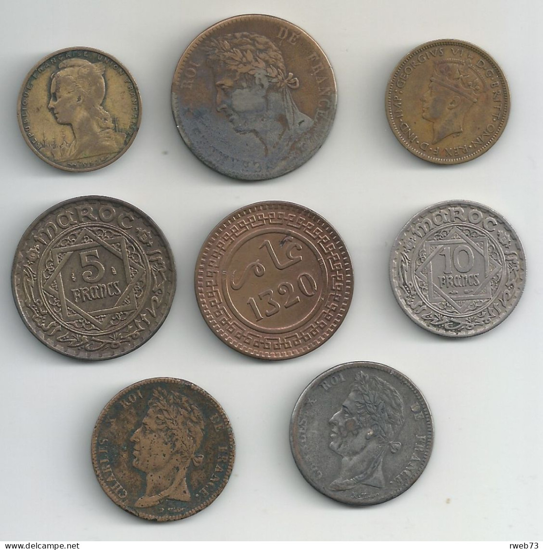 COLONIES DIVERSES - Lot De 8 Monnaies En Bronze - TB/TTB - Colecciones Y Lotes