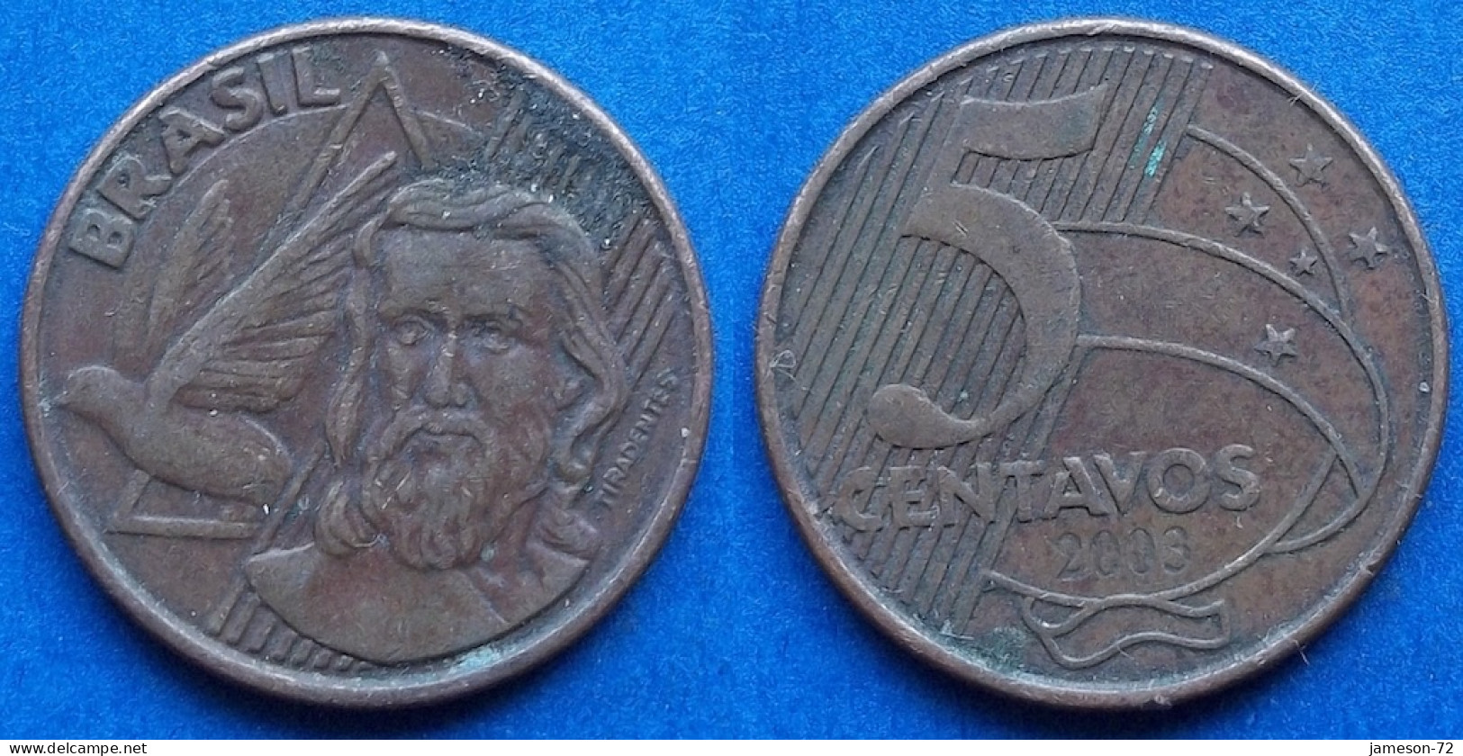 BRAZIL - 5 Centavos 2003 "Tiradentes" KM# 648 Monetary Reform (1994) - Edelweiss Coins - Brasilien