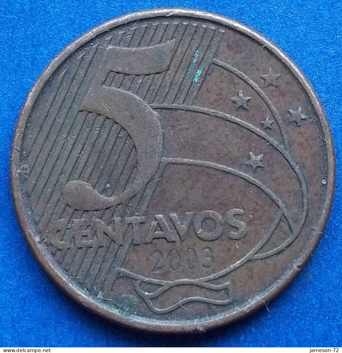 BRAZIL - 5 Centavos 2003 "Tiradentes" KM# 648 Monetary Reform (1994) - Edelweiss Coins - Brésil