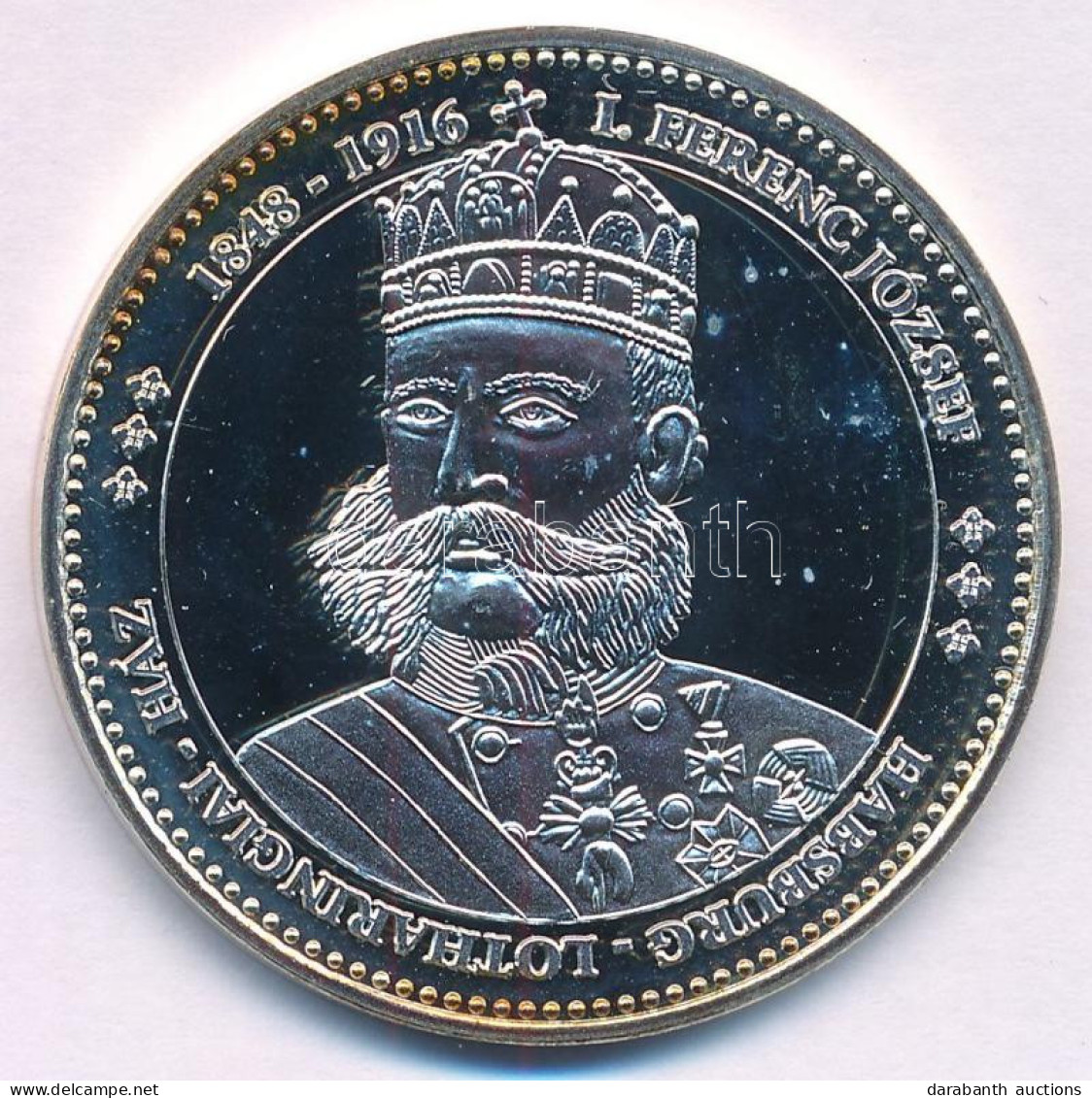 DN "Magyarország Keresztény Királyai / I. Ferenc József 1848-1916" Jelzetlen Ag Emlékérem Kapszulában (20g/~0.333/39mm)  - Non Classés