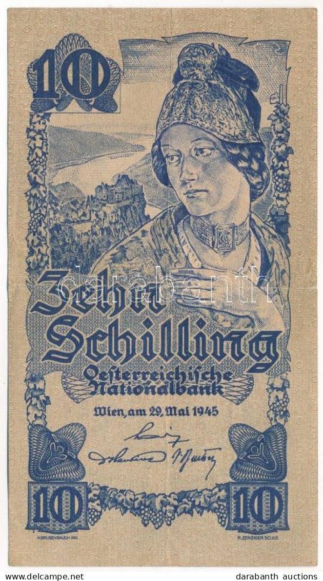 Ausztria 1945. 10Sch, I. Kiadás T:F Austria 1945. 10 Schilling, 1st Issue C:F Krause P#114 - Ohne Zuordnung