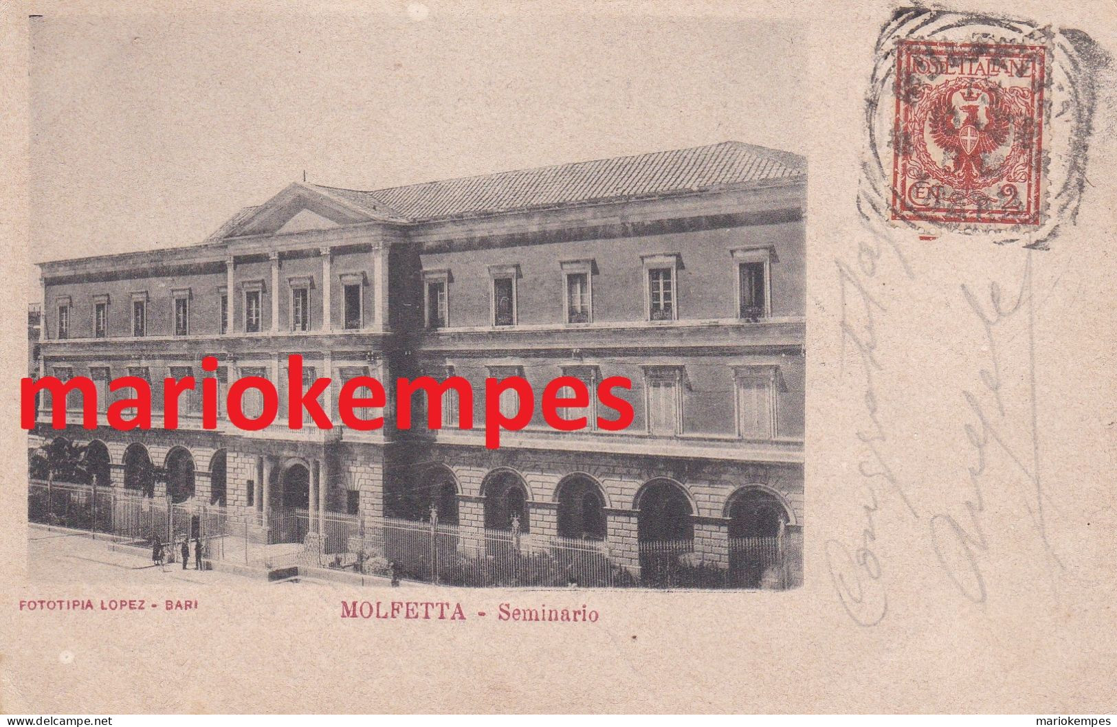 MOLFETTA  ( Bari )  -  Seminario...........................viaggiata 1902 - Molfetta