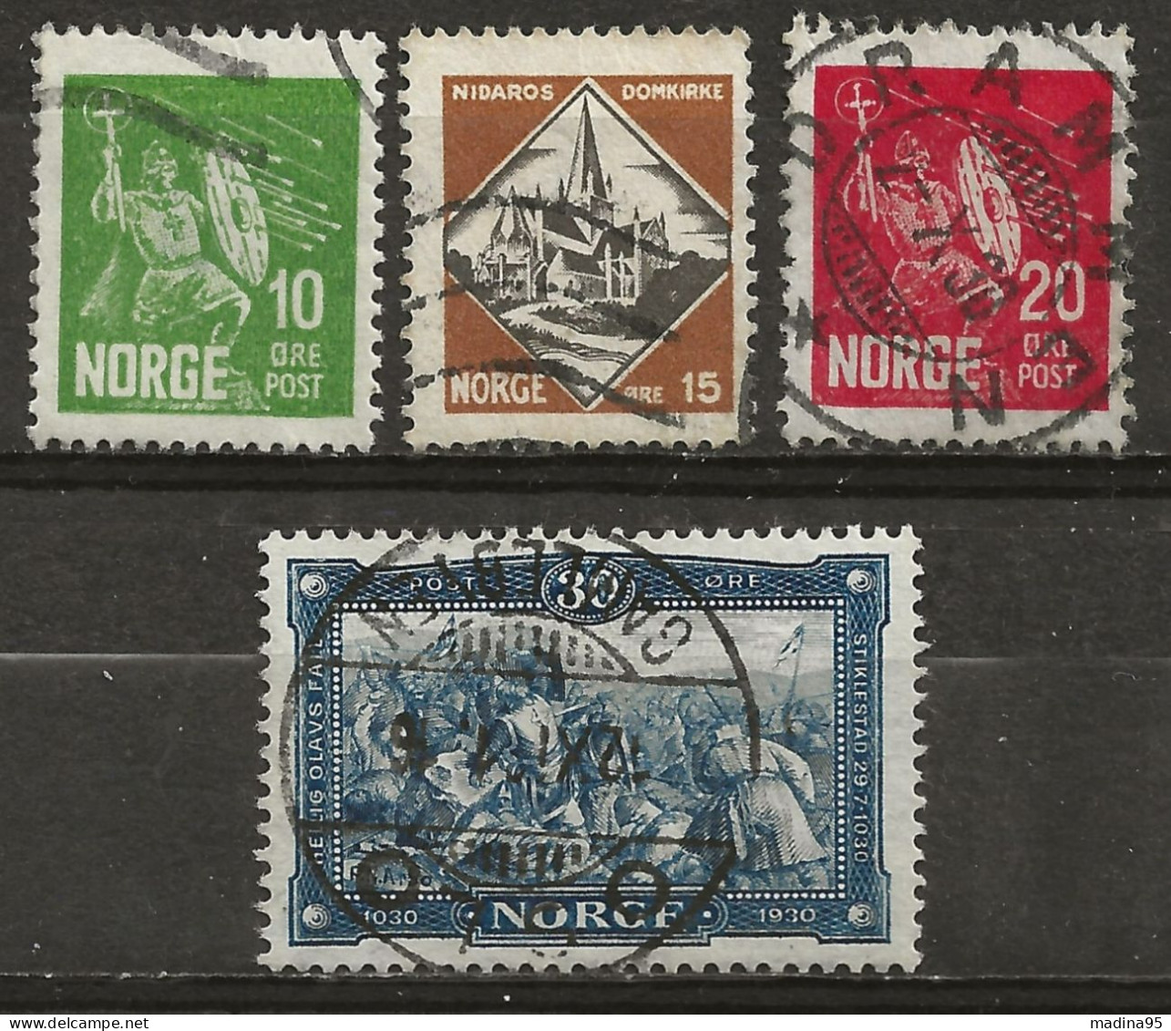 NORVEGE: Obl., N° YT 147 à 150, Série, TB - Oblitérés