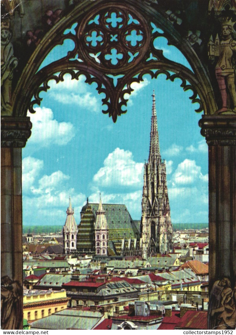 VIENNA, ARCHITECTURE, ST. STEPHEN'S CATHEDRAL, AUSTRIA, POSTCARD - Churches