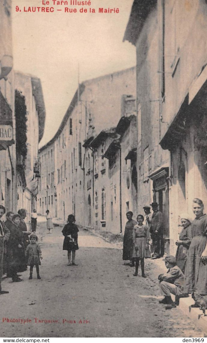 LAUTREC (Tarn) - Rue De La Mairie - Tabac - Ecrit 1925 (2 Scans) - Lautrec