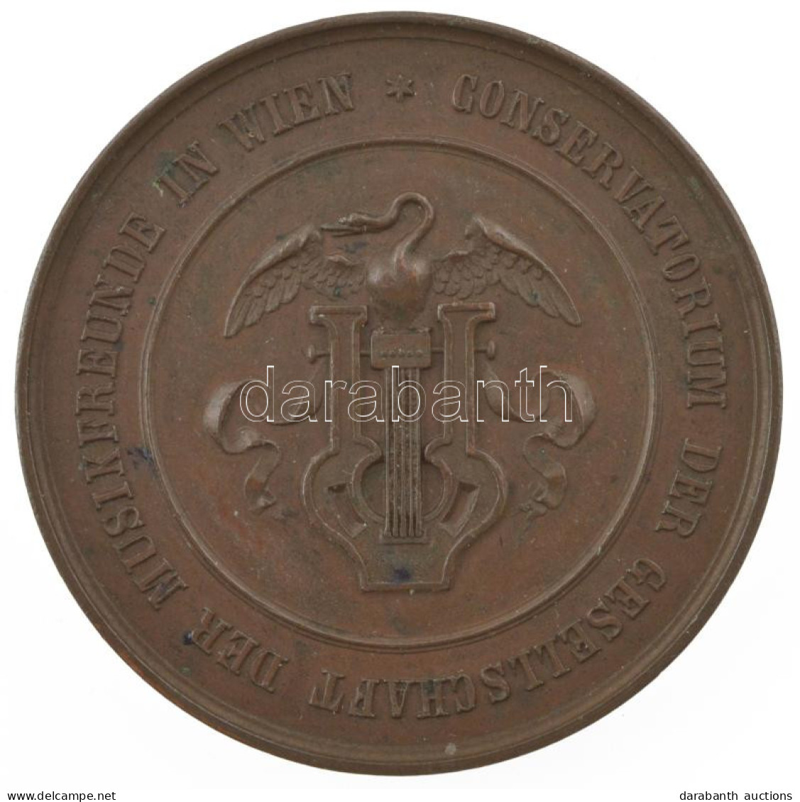 Ausztria / Bécs 1879. "A Bécsi Zenebarátok Társaságának Konzervatóriuma / Versenydíj II. 1879" Bronz Díjérem (45mm) T:AU - Non Classificati