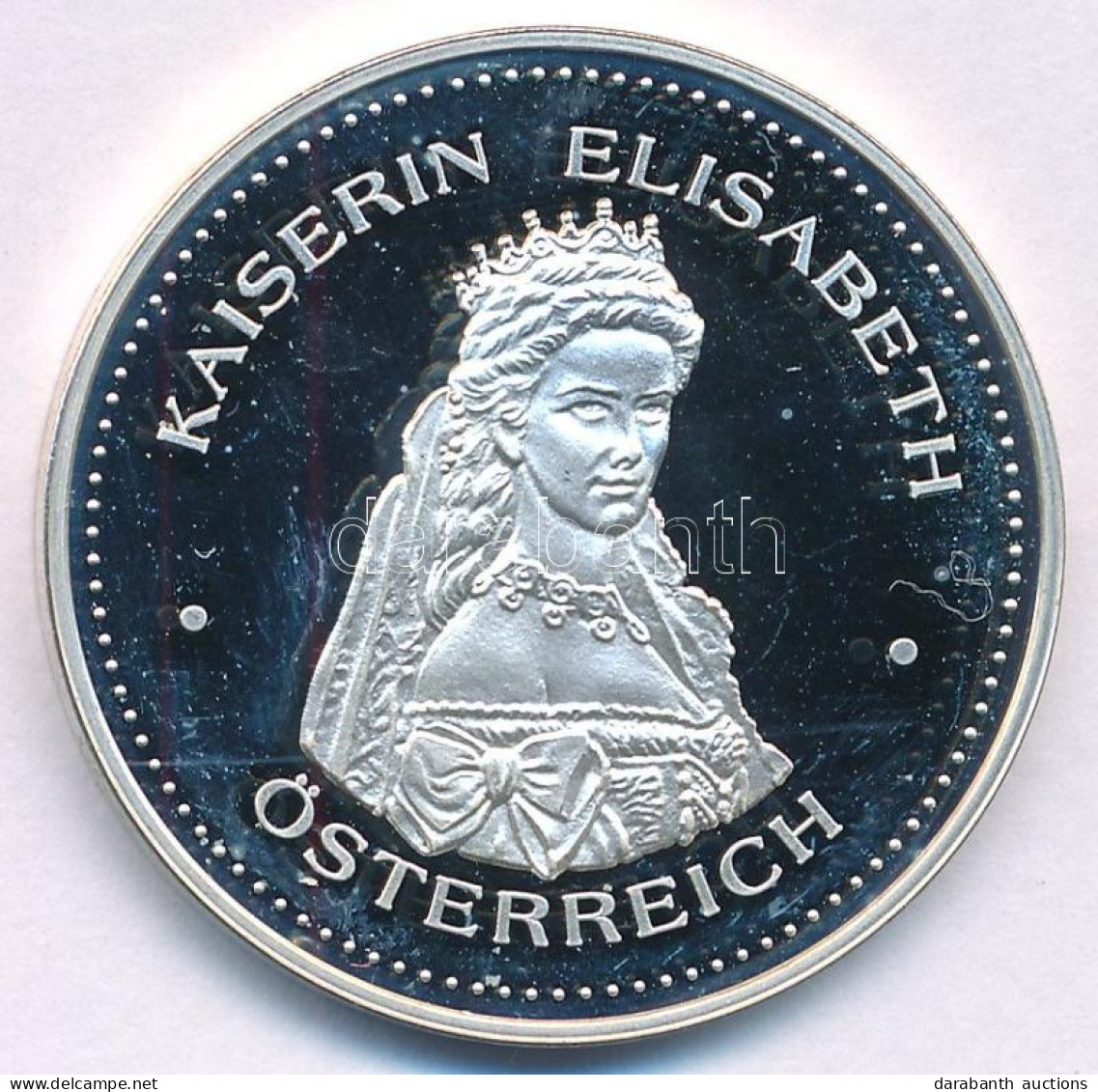 Ausztria 1995. "Erzsébet Császárné / Európai Monarchiák" Jelzetlen Ag Emlékérem (14,97g/34mm) T:PP Ujjlenyomat Austria 1 - Sin Clasificación