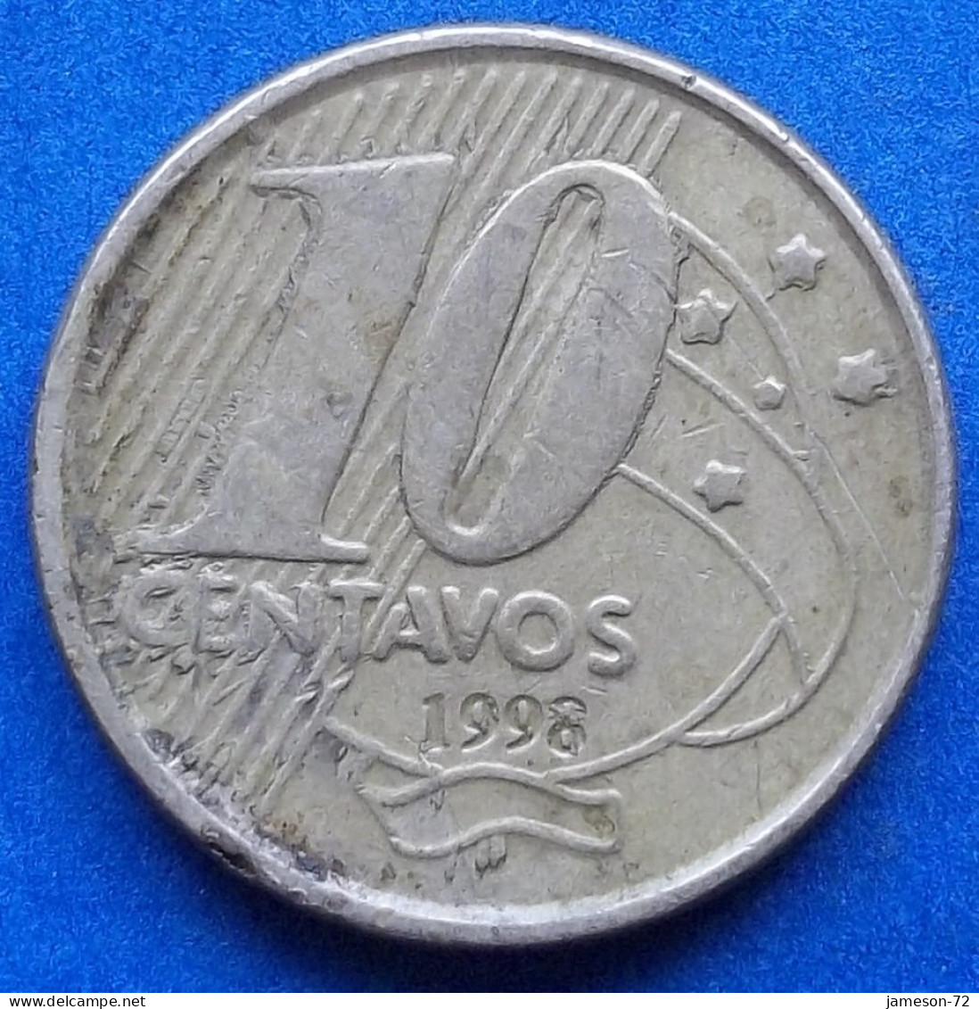 BRAZIL - 10 Centavos 1998 "Pedro I" KM# 649.2 Monetary Reform (1994) - Edelweiss Coins - Brésil