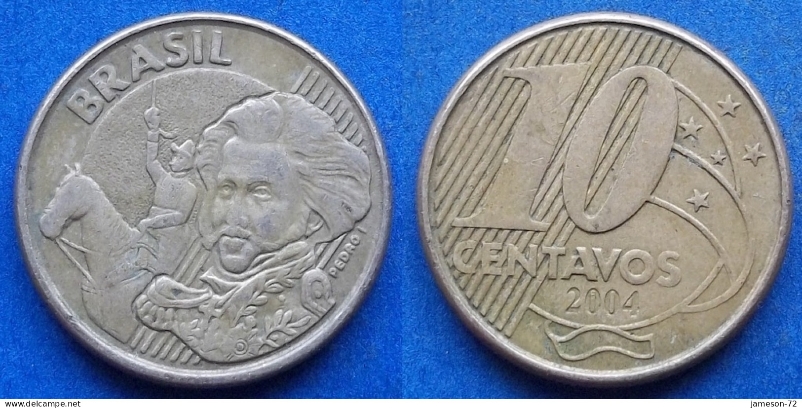 BRAZIL - 10 Centavos 2004 "Pedro I" KM# 649.2 Monetary Reform (1994) - Edelweiss Coins - Brésil