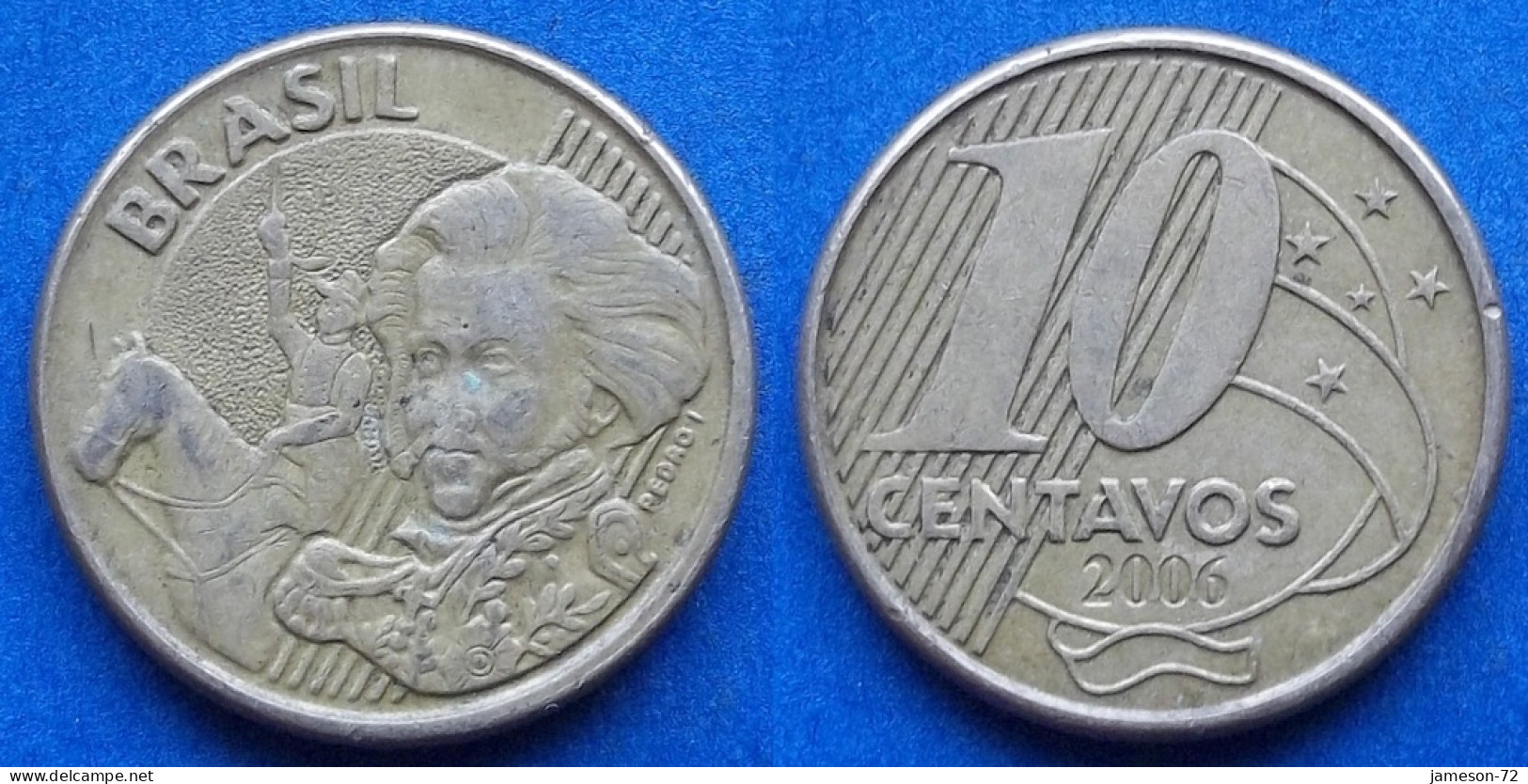 BRAZIL - 10 Centavos 2006 "Pedro I" KM# 649.2 Monetary Reform (1994) - Edelweiss Coins - Brasilien