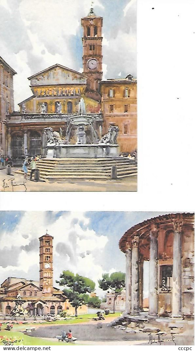 Lot De 10 CPSM De Rome Suivant Aquarelles - Colecciones & Lotes