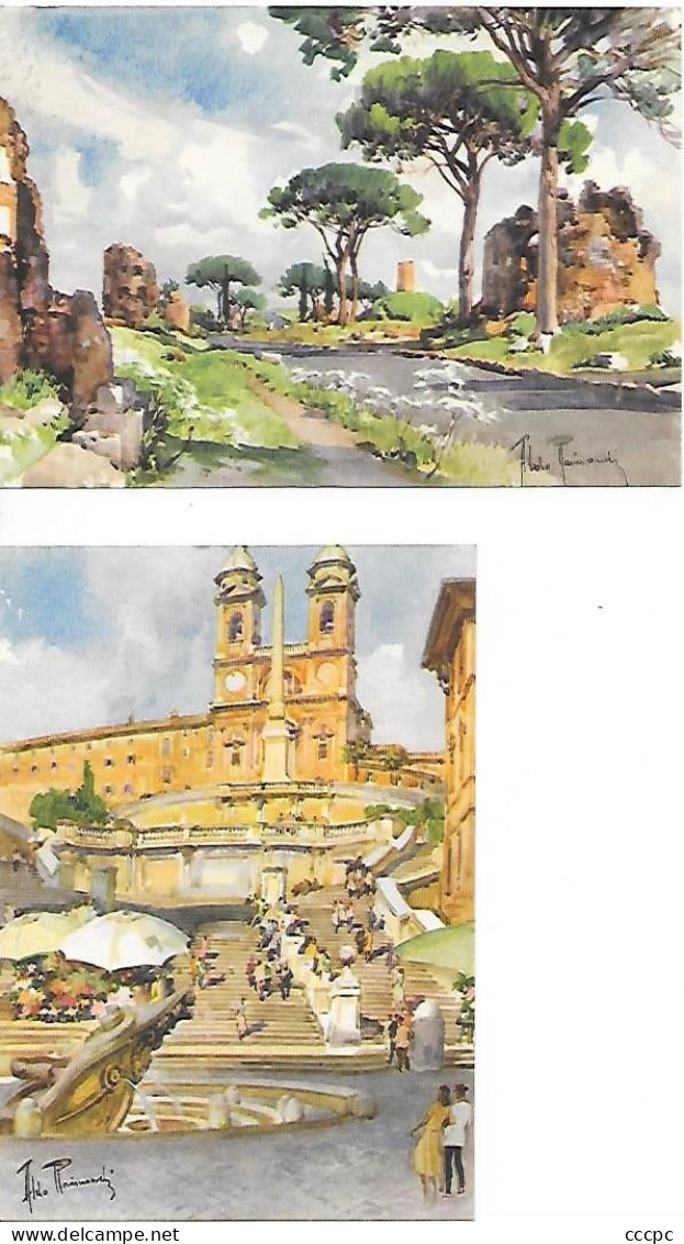 Lot De 10 CPSM De Rome Suivant Aquarelles - Collezioni & Lotti