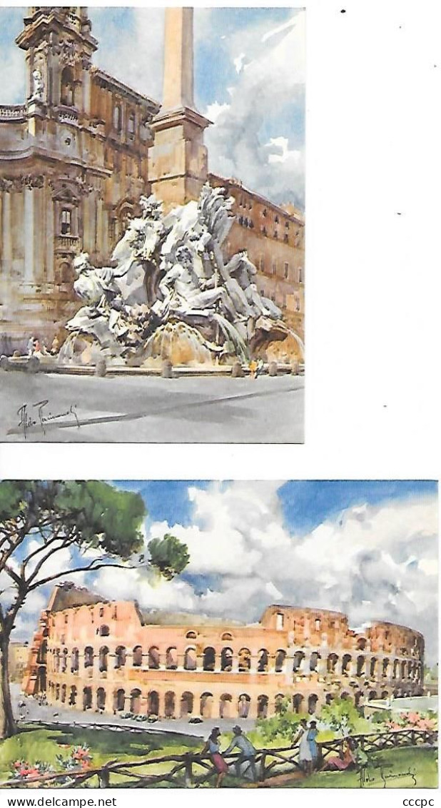 Lot De 10 CPSM De Rome Suivant Aquarelles - Sammlungen & Lose