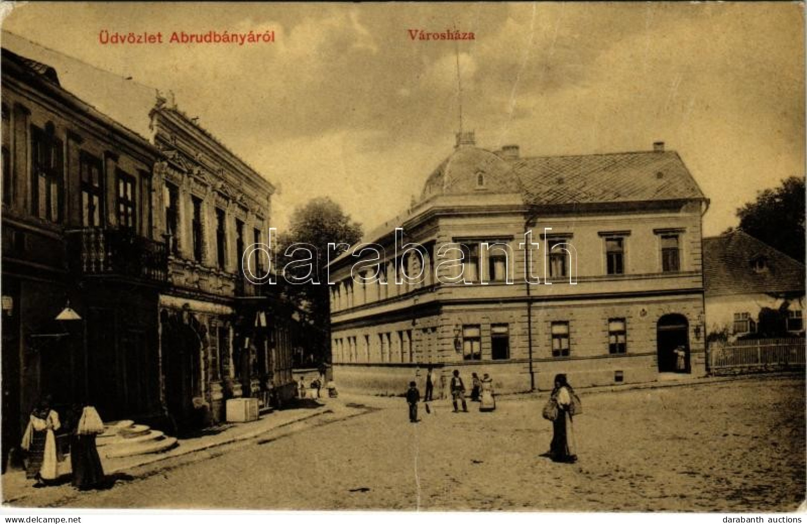 T3 1913 Abrudbánya, Abrud; Városháza. W.L. 3209. Pannonia Könyvnyomda Kiadása / Town Hall (fa) - Ohne Zuordnung