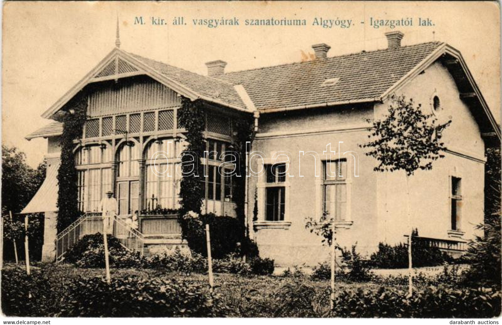 T2/T3 1915 Algyógy, Geoagiu; M. Kir. Állami Vasgyári Szanatórium Igazgatói Lak / Sanatorium Of The Iron Works (factory), - Zonder Classificatie