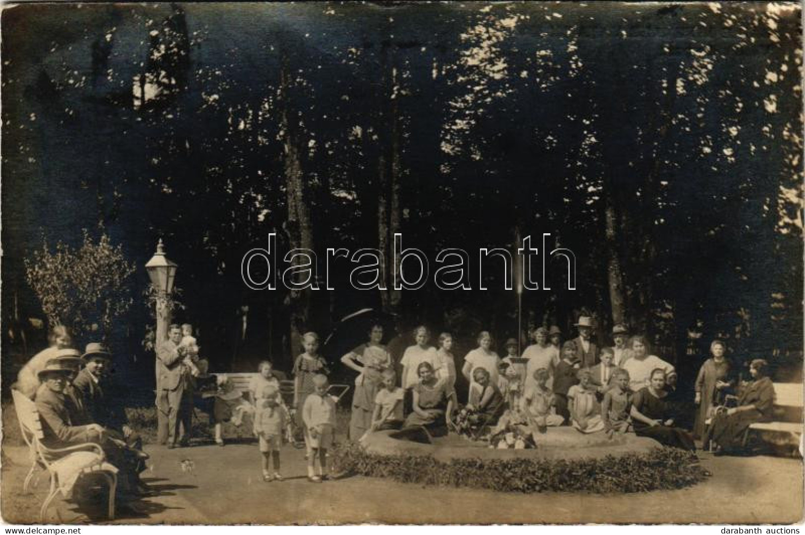 T2 Alváca-gyógyfürdő, Vata De Jos; Baile Minerale, Vedere Din Parc / Fürdő Park, Csoportkép / Spa Garden, Group Photo - Sin Clasificación