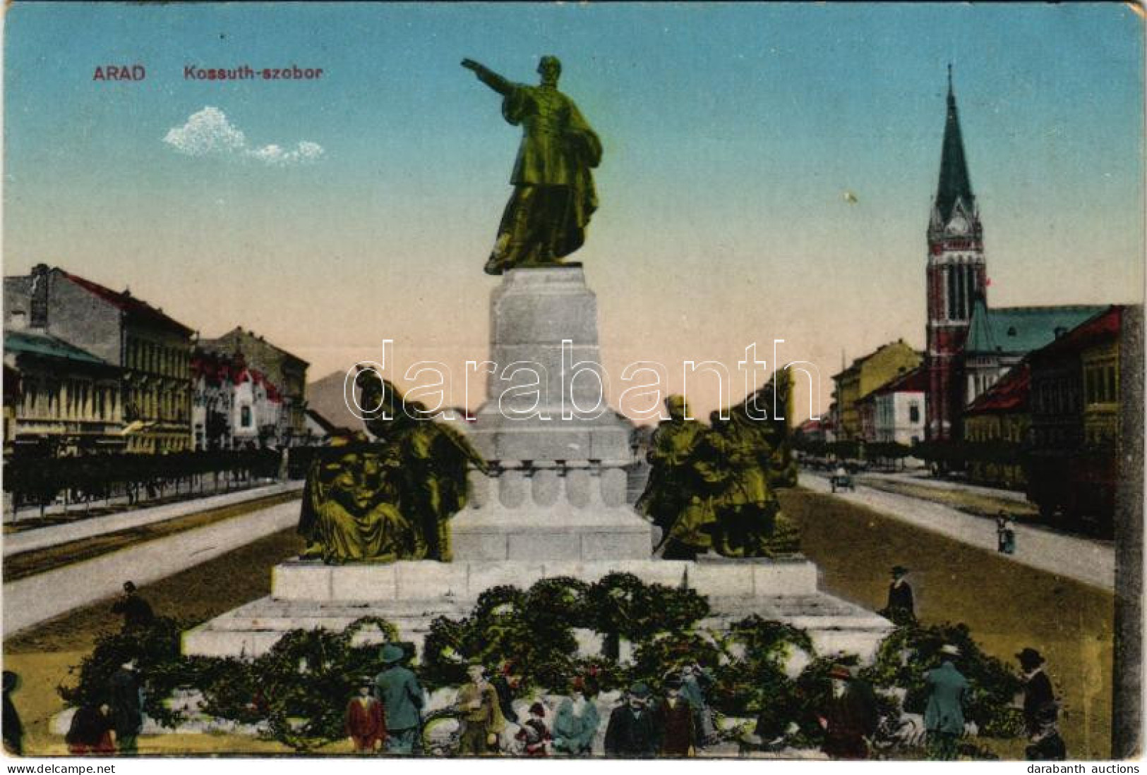 * T2/T3 Arad, Kossuth Szobor. Kerpel Izsó Kiadása / Monument (EK) - Sin Clasificación