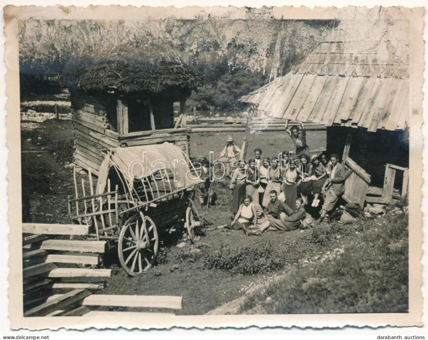 * T2/T3 1932 Aranyosfő, Scarisoara; Kirándulók Csoportja / Group Of Hikers. Jean Feder Photo (non PC) (fl) - Non Classés