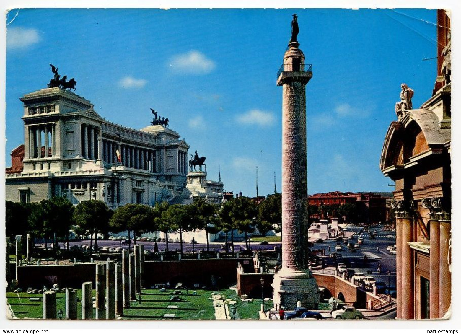 Italy 1963 Postcard Roma / Rome - Altare Della Patria; Airmail Postmark - Altare Della Patria