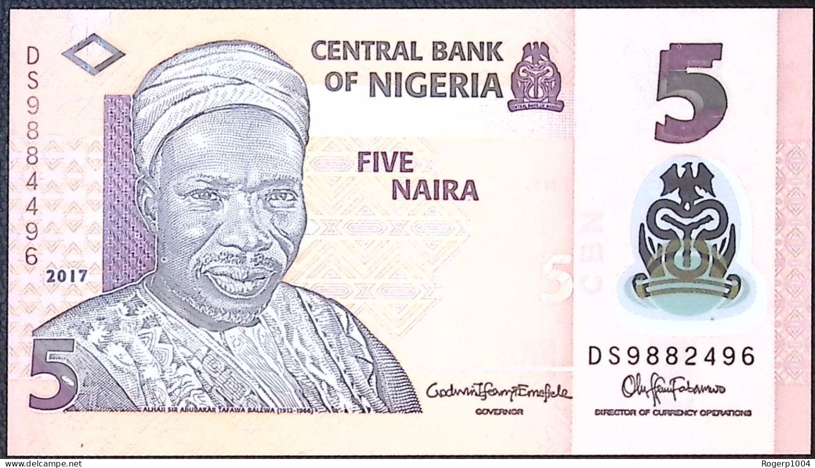 NIGERIA * POLYMER * 5 Naira * 2017 * Etat/Grade NEUF/UNC * - Nigeria