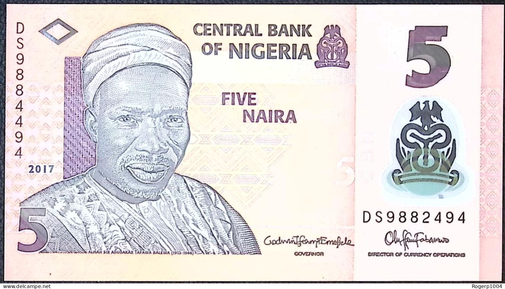 NIGERIA * POLYMER * 5 Naira * 2017 * Etat/Grade NEUF/UNC * - Nigeria