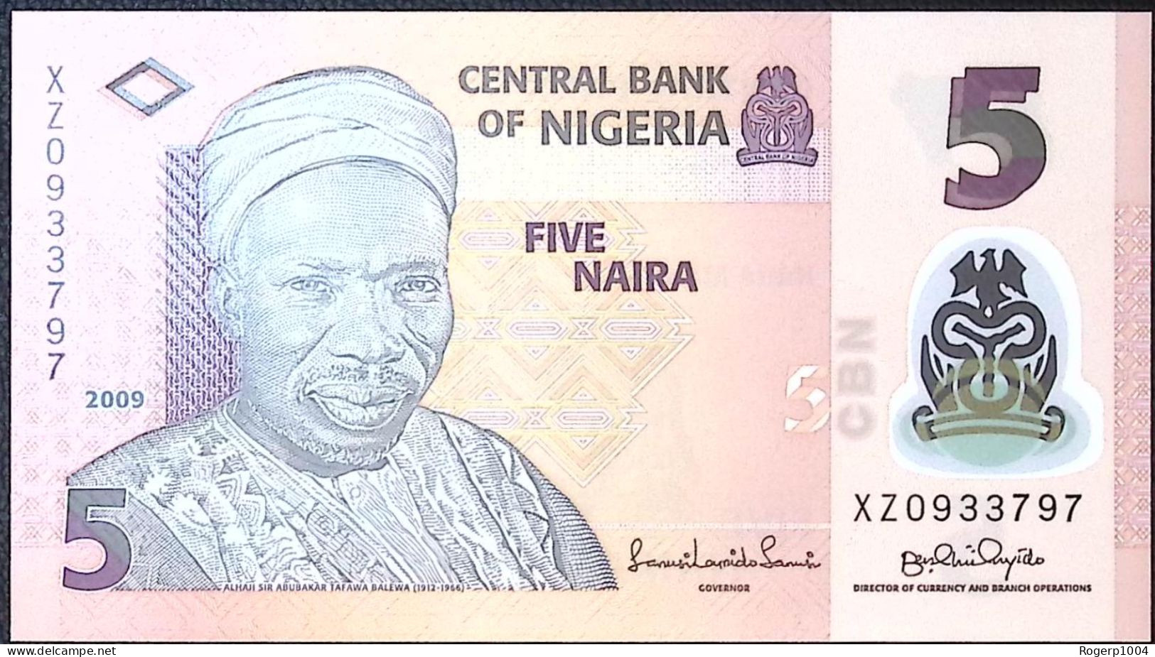 NIGERIA * POLYMER * 5 Naira * 2009 * Etat/Grade NEUF/UNC * - Nigeria