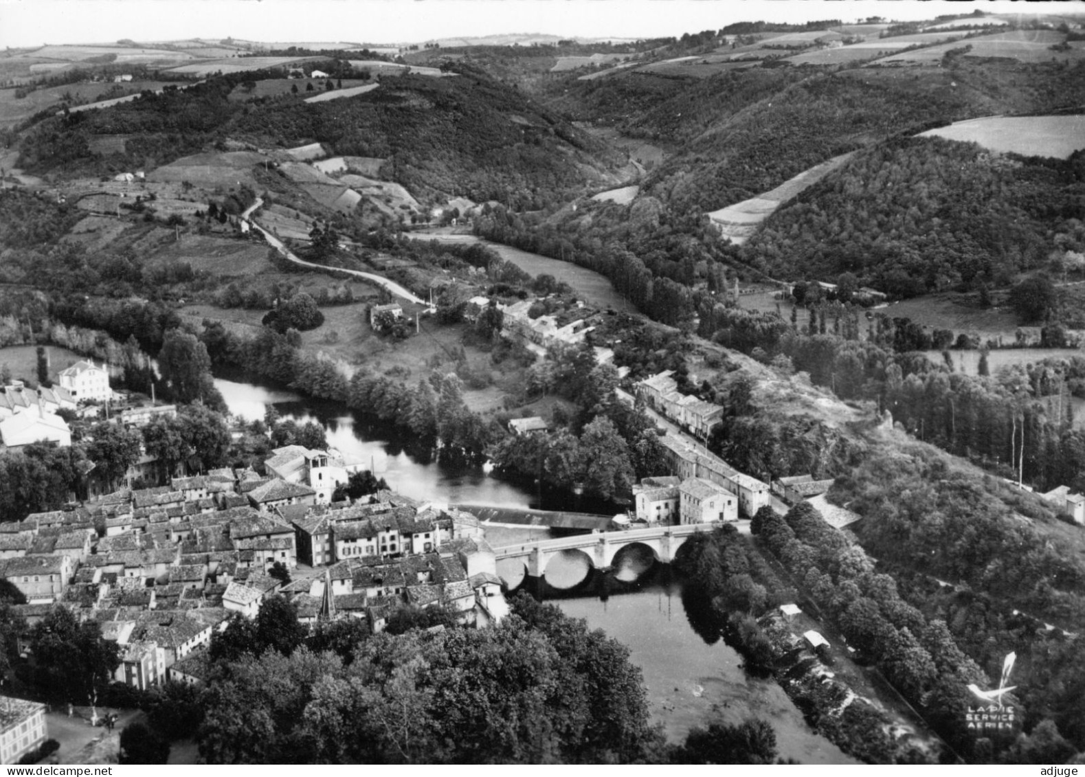 CPSM-81- ROQUECOURBE - Vue Générale Aérienne Années 60 - Ref. LAPIE N° 1*** 2 Scans - Roquecourbe