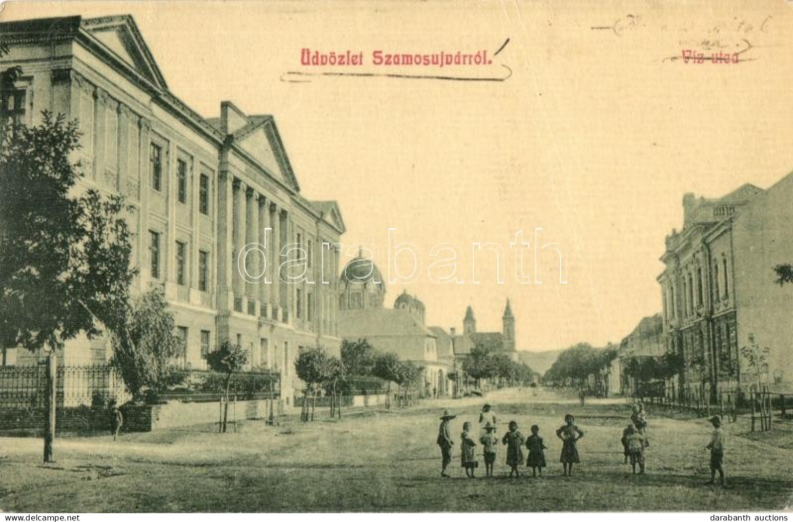* T2/T3 Szamosújvár, Gherla; Víz Utca. W. L. 1884. / Street View (EK) - Ohne Zuordnung