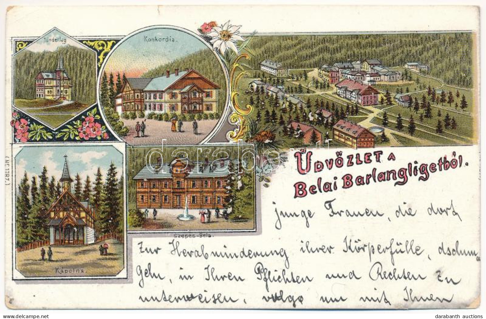 T2/T3 1898 (Vorläufer) Barlangliget, Höhlenhain, Tatranská Kotlina (Magas-Tátra, Vysoké Tatry); Üdvözlet A Bélai Barlang - Sin Clasificación