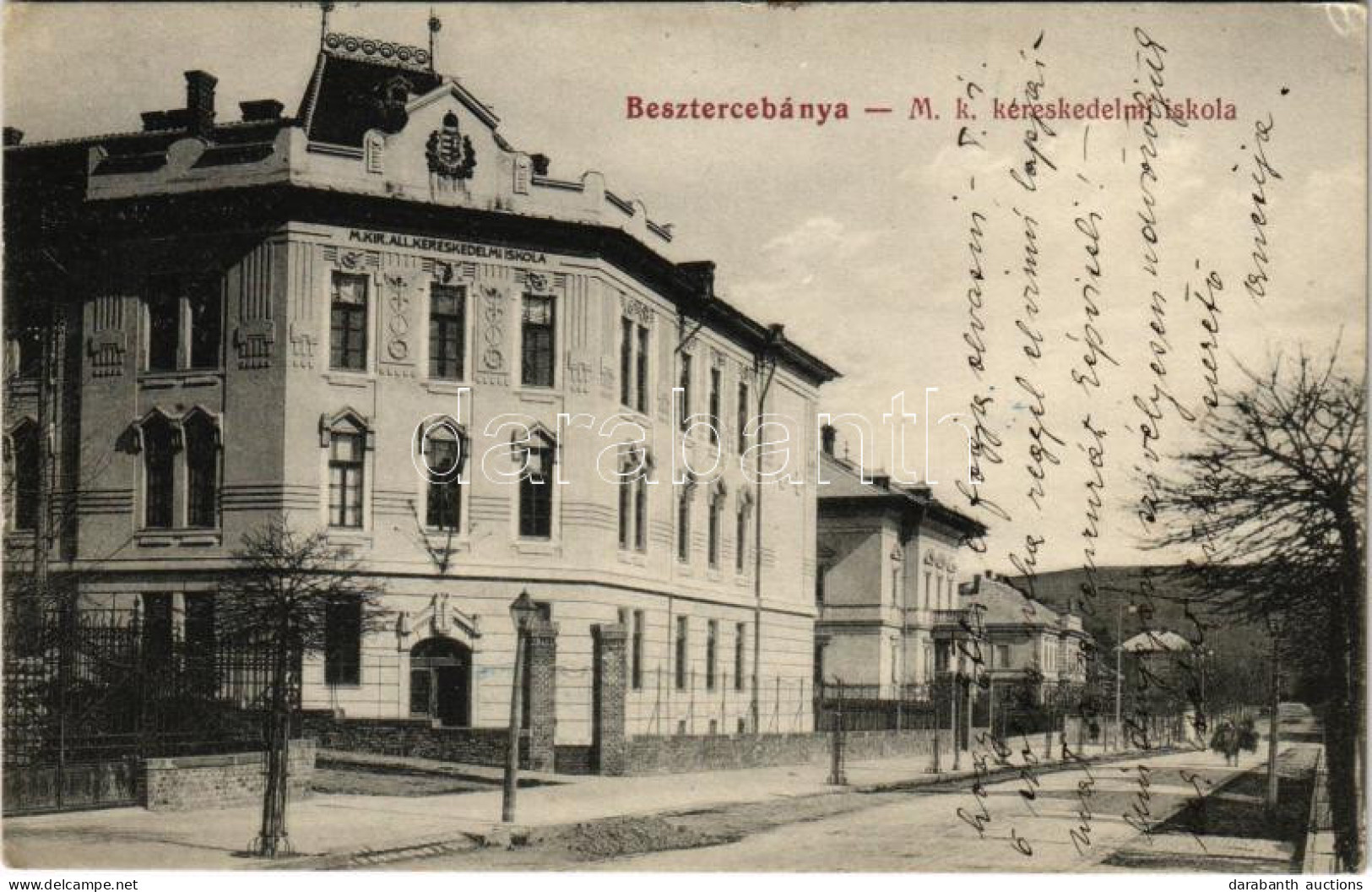 T2/T3 1915 Besztercebánya, Banská Bystrica; M. K. Kereskedelmi Iskola / Trade School - Unclassified