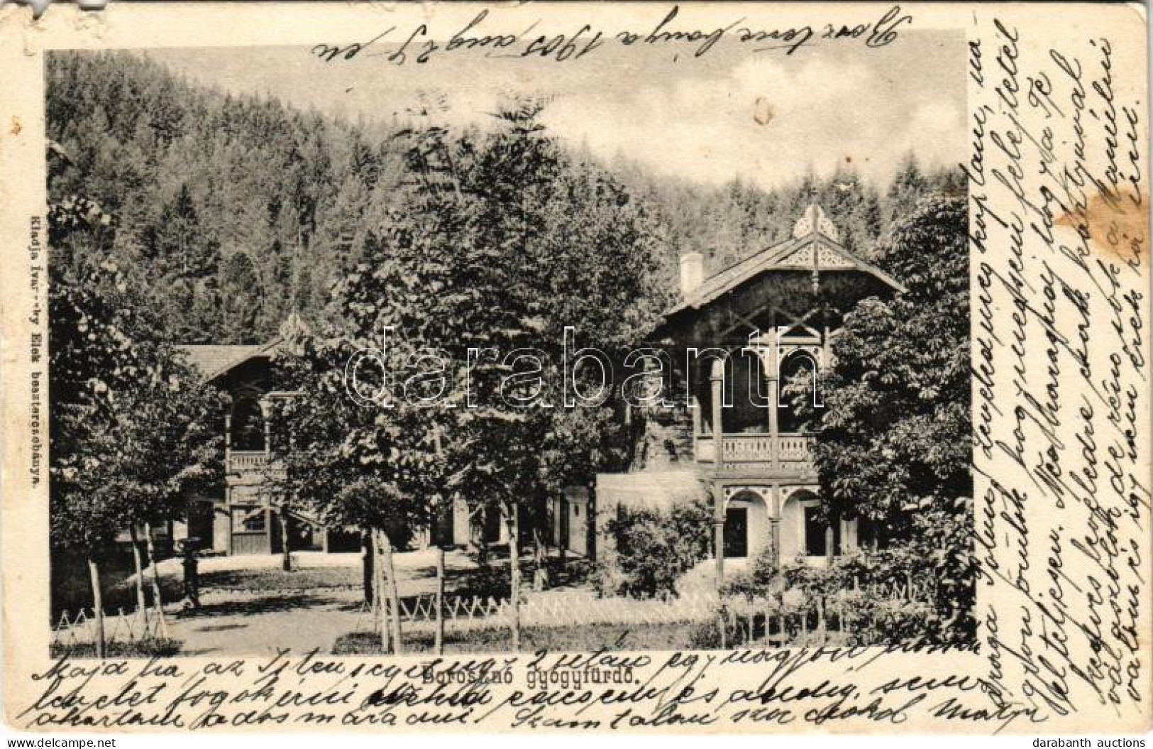 * T4 1905 Borosznófürdő, Brusno-kúpele (Borosznó, Brusznó, Brusno); Gyógyfürdő. Ivánszky Elek Kiadása / Spa, Villa (b) - Unclassified