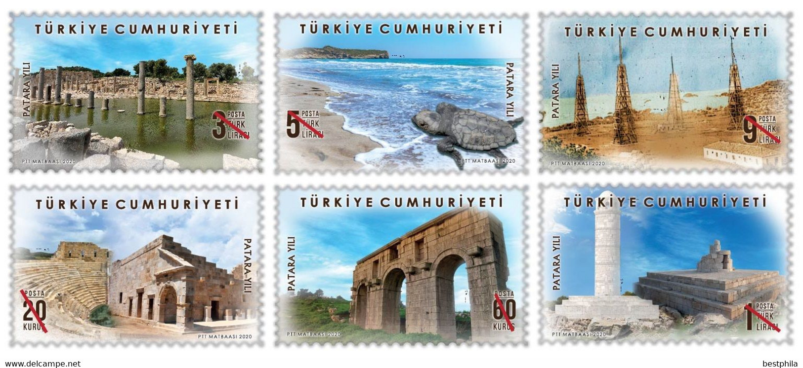 Turkey, Türkei - 2020 - Patara Year Themed Definitive Postage Stamps ** MNH - Ungebraucht
