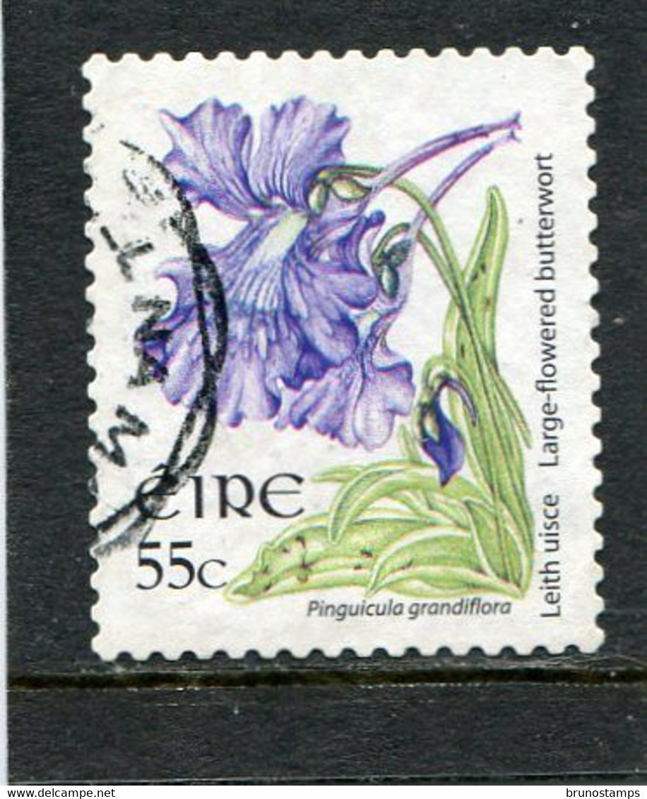 IRELAND/EIRE - 2007   55c   FLOWERS  SELF ADHESIVE  PERF  12 3/4  FINE USED - Usati