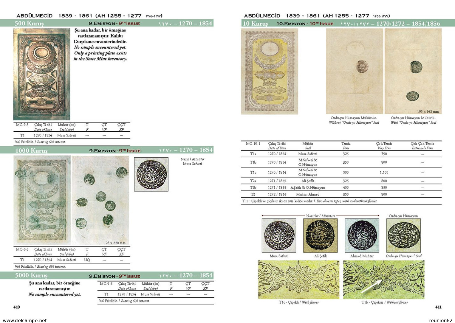 NEW * Turkish Republic & Ottoman Empire Banknotes Coins Medals Catalog 1839-2023