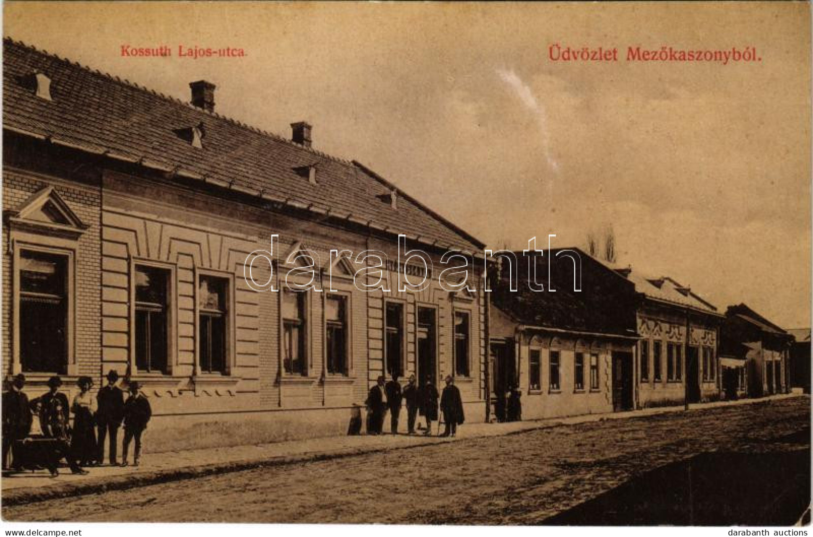 T2/T3 1912 Mezőkaszony, Koszony, Koszinó, Kosino, Koson; Kossuth Lajos Utca, Gyógyszertár. Klein Béla Kiadása (W.L. ?) / - Sin Clasificación