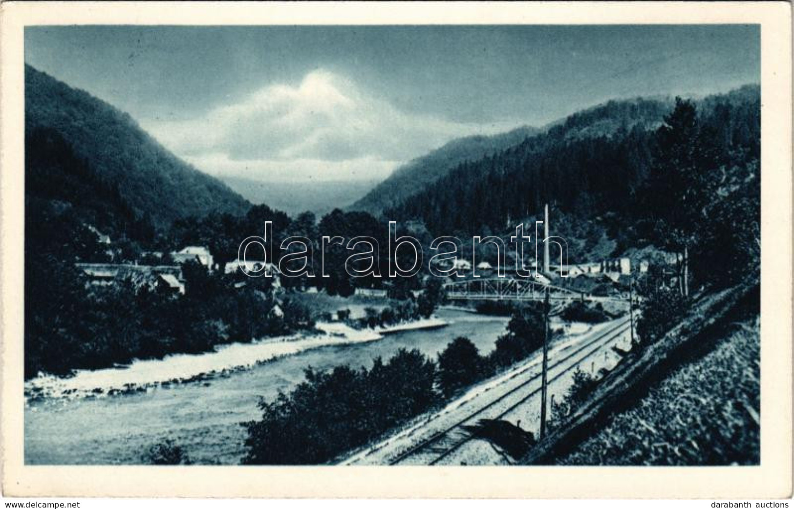 * T1/T2 1939 Rahó, Rachov, Rahiv, Rakhiv; Terebesi Fehérpatak, Vasút, Híd / River, Railway, Bridge - Ohne Zuordnung