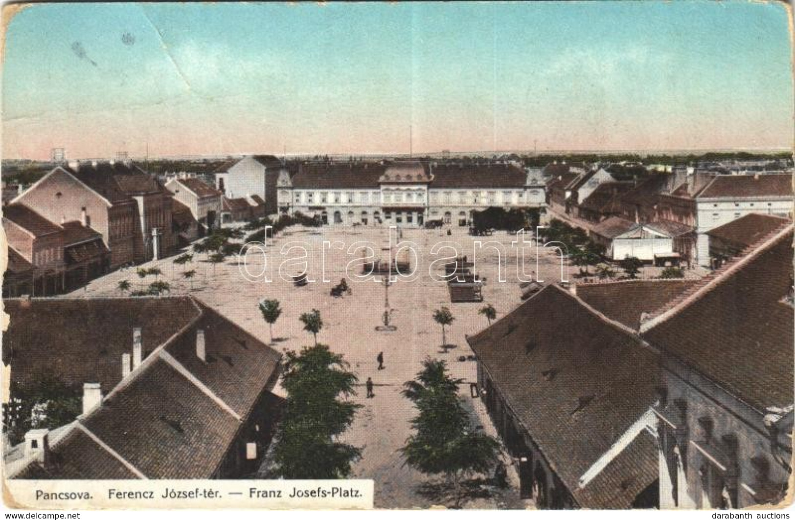 * T3 1914 Pancsova, Pancevo; Ferenc József Tér / Square (kopott Sarkak / Worn Corners) - Unclassified