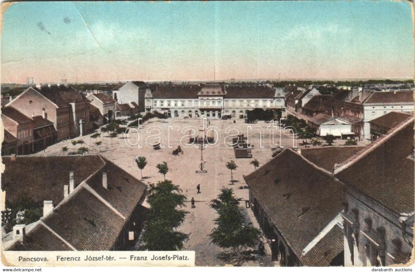 * T3 1914 Pancsova, Pancevo; Ferenc József Tér / Square (kopott Sarkak / Worn Corners) - Non Classificati