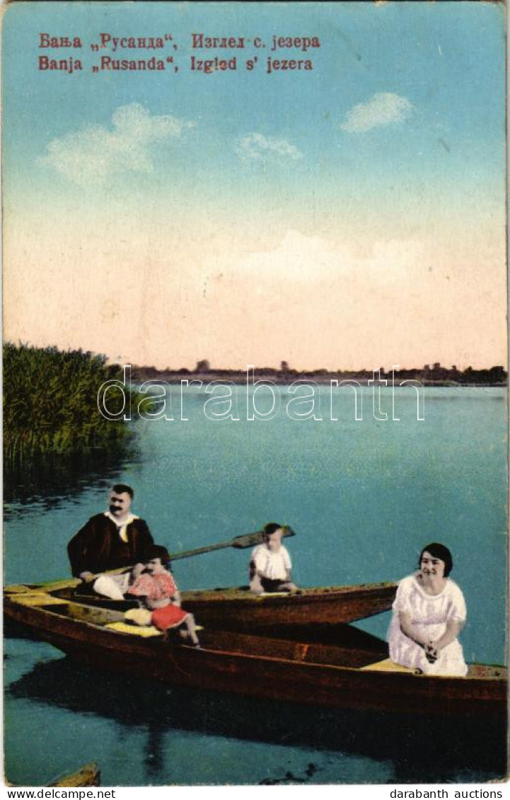 T2/T3 Ruszanda-fürdő, Banja Rusanda (Melence, Melenci); Izgled S' Jezera / Csónakázók A Ruszanda Tavon / Boating At The  - Ohne Zuordnung