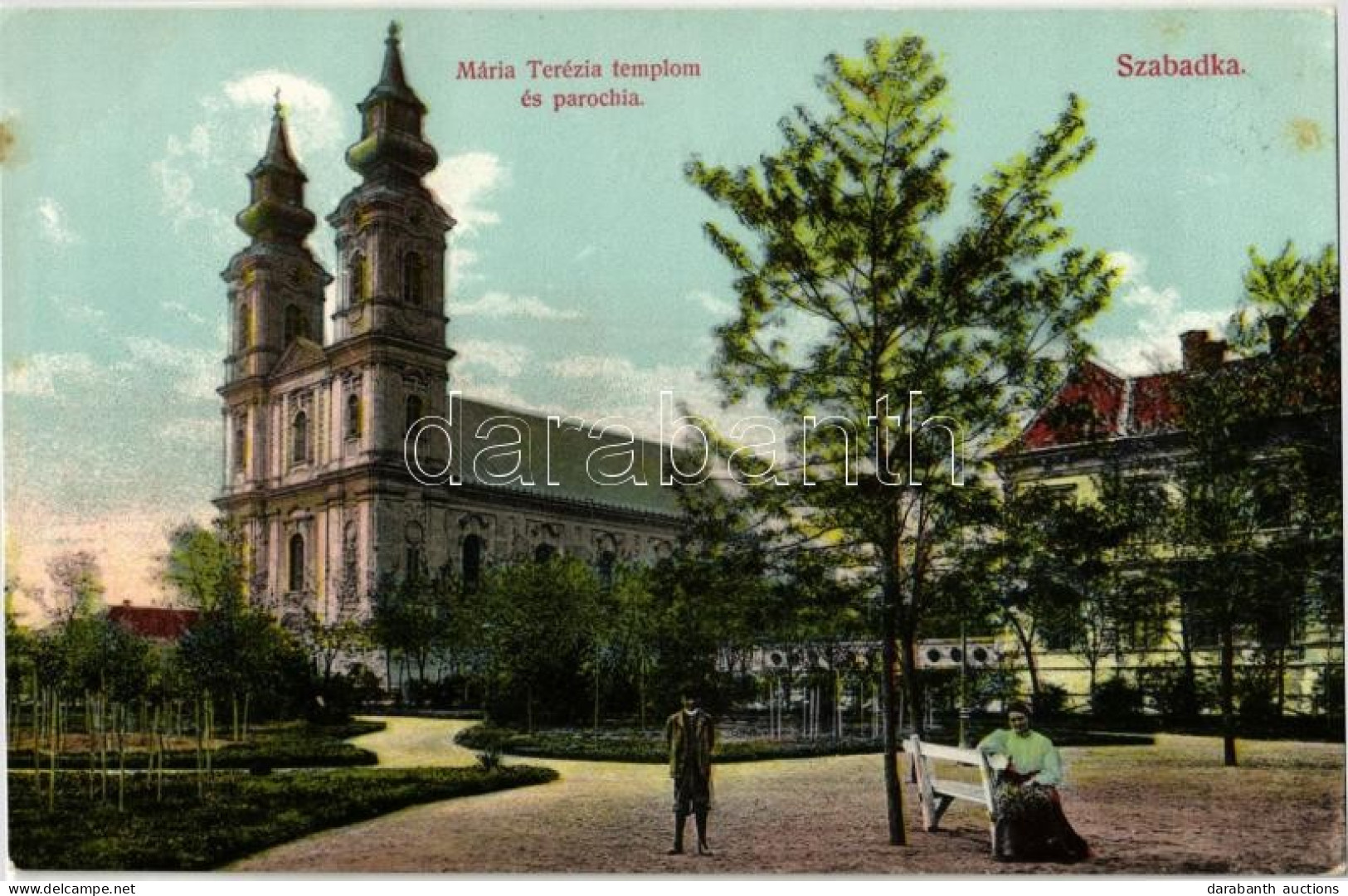 ** T2 Szabadka, Subotica; Mária Terézia Templom és Parókia. Kiadja Vig Zsigmond Sándor / Church, Parish - Ohne Zuordnung