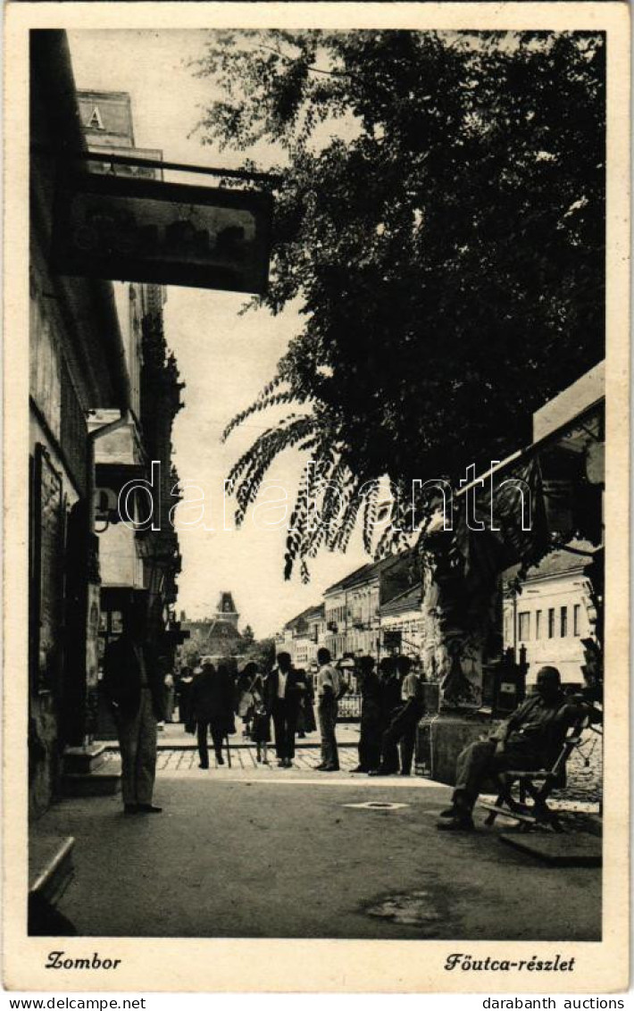 T2 1941 Zombor, Sombor; Fő Utca, üzlet / Main Street, Shop - Non Classificati