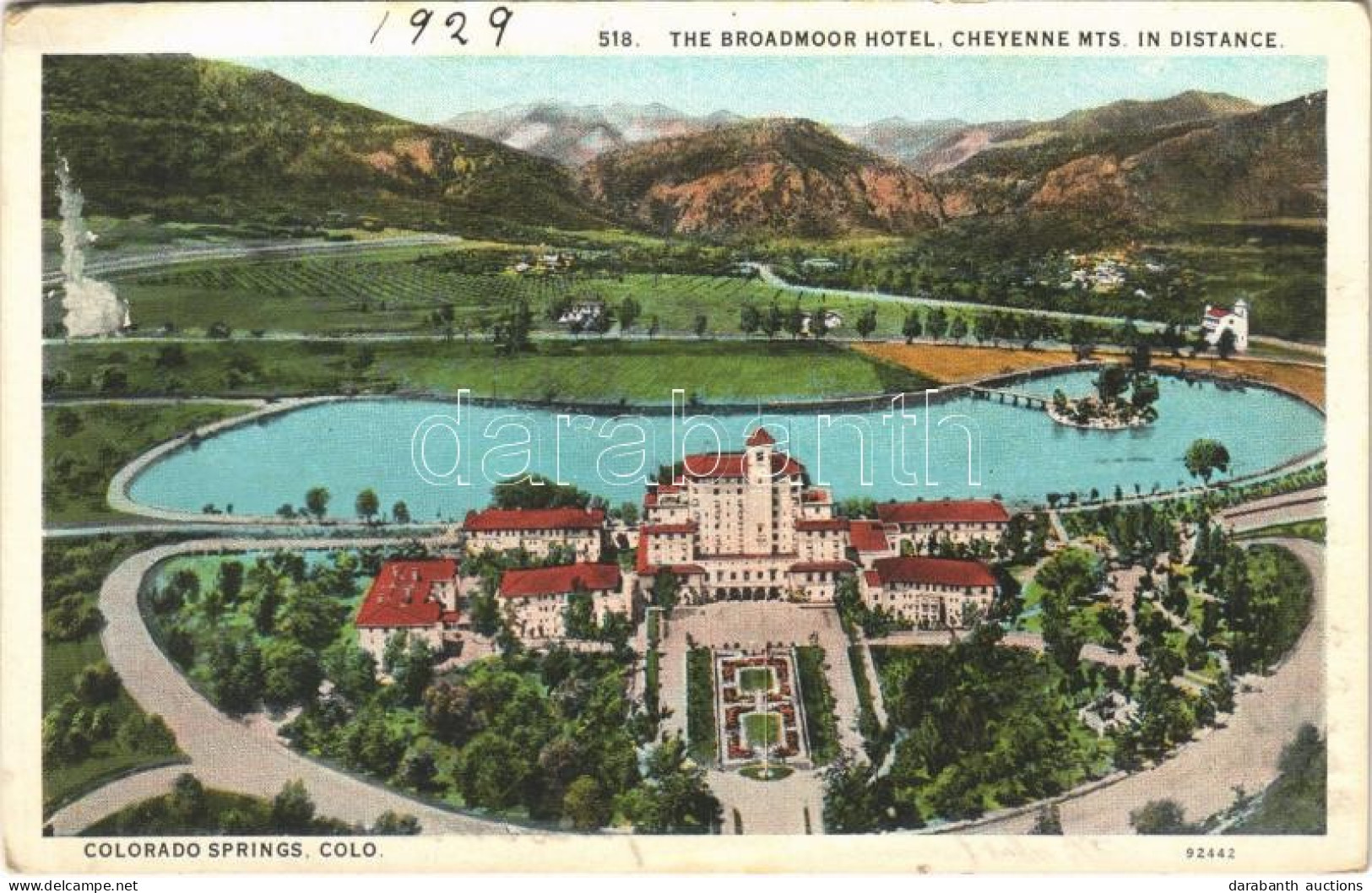 * T2/T3 Colorado Springs (Colorado), Cheyenne Mts. In Distance, The Broadmoor Hotel (wet Damage) - Non Classificati