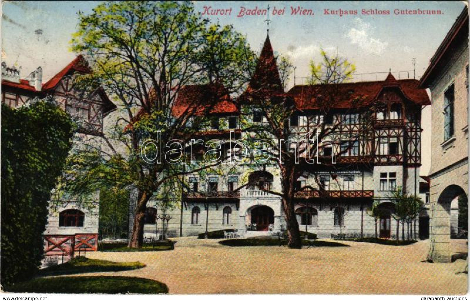 * T3 1925 Baden Bei Wien, Kurhaus Schloss Gutenbrunn / Spa, Castle (Rb) - Ohne Zuordnung