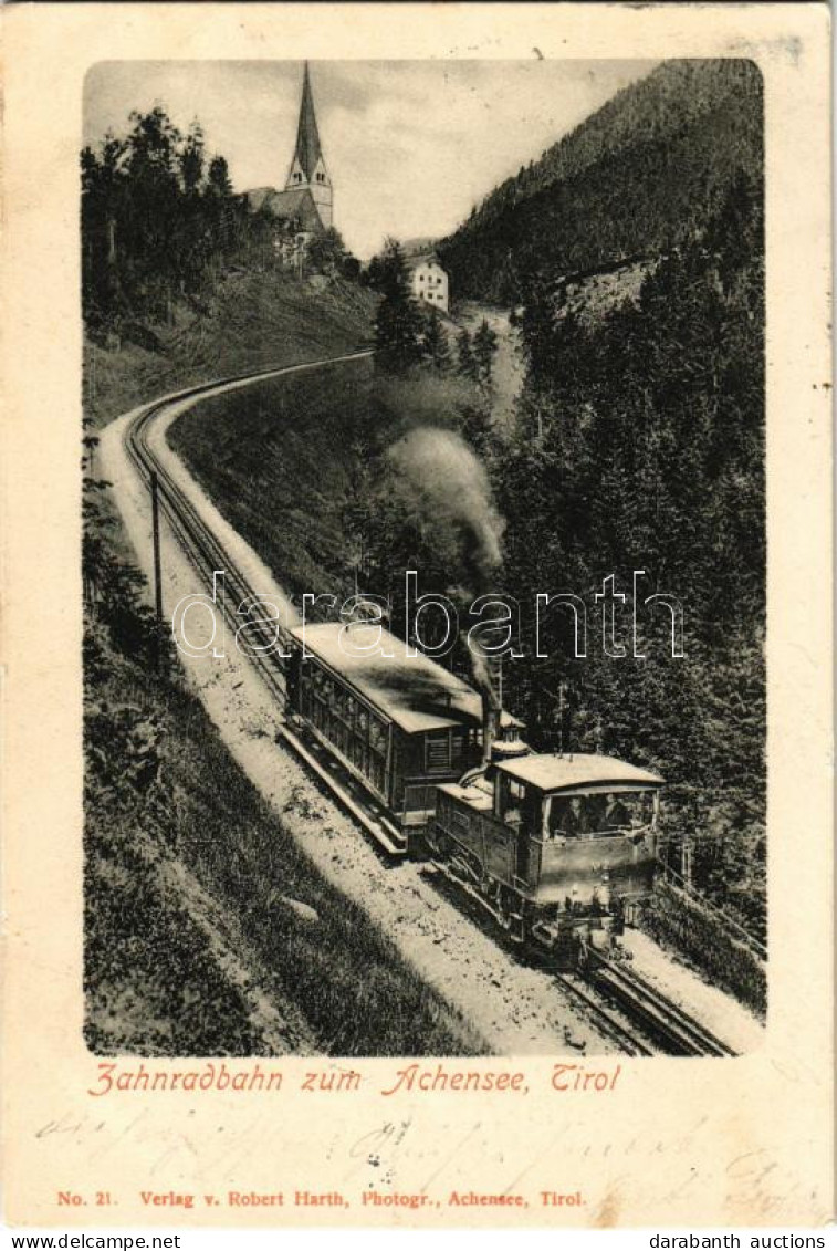 T2/T3 1902 Tirol, Zahnradbahn Zum Achensee. Robert Harth No. 21. / Cog Railway, Train, Locomotive - Non Classificati