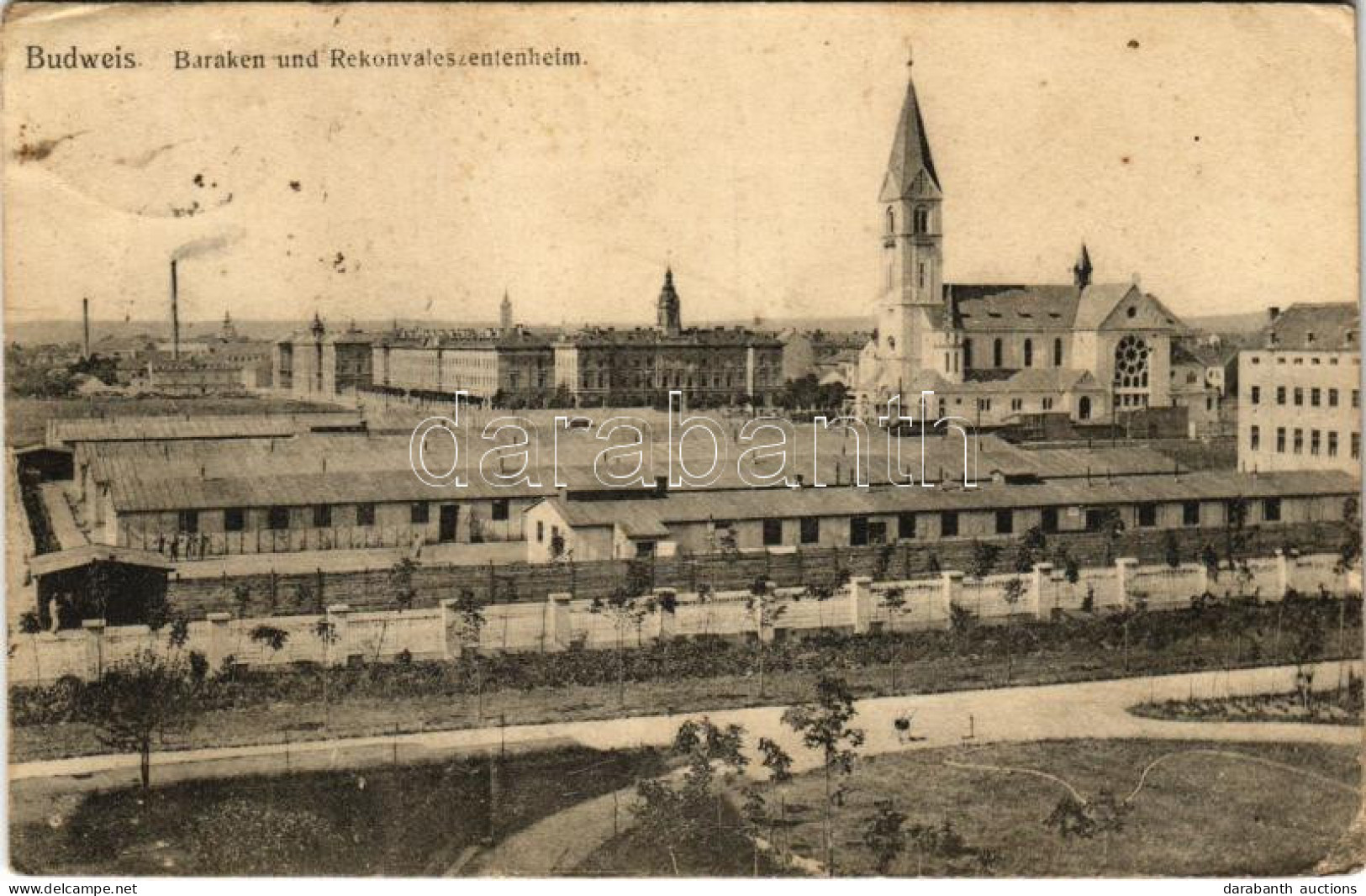 T4 1915 Ceské Budejovice, Budweis; Baraken Und Rekonvaleszentenheim / K.u.K. Military Barracks And Convalescent Home (pi - Sin Clasificación