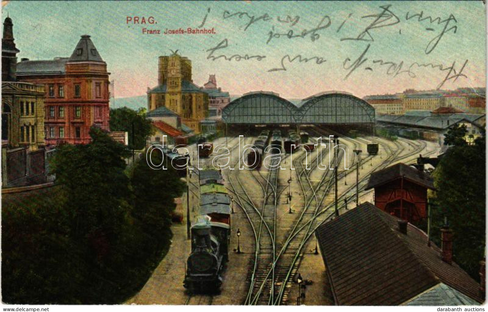 T2/T3 Praha, Prag, Prague; Franz Josefs-Bahnhof / Railway Station, Train, Locomotive (EK) - Non Classificati